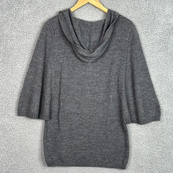 Novica Alpaca Wool Blend Hoodie Sweater Gray Pullover Women’s Large Boho Cozy - Picture 8 of 12